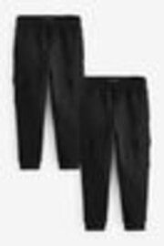 črna - Slim kargo hlače (z žepi na hlačnicah) Joggers 2 komplet (3-16yrs) - Slika 1 iz 1
