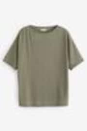Olive Green Relaxed Fit Premium Modal Boxy T-Shirt - Image 1 of 1