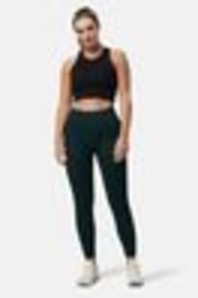 Gym + Coffee Green Womens Lotus Chevron 7/8 Leggings - Image 1 of 1