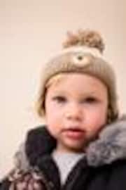 V nevtralni barvi s črtami - Bear Pom klobuki in kape; pokrivala (3mths-10yrs) - Slika 1 iz 1