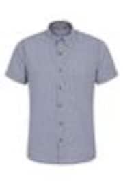 Mountain Warehouse Light Blue Weekender Mens 100% Cotton Short Sleeve Shirt - Image 1 of 1