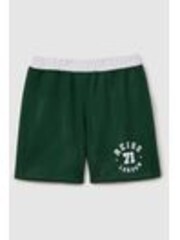 Reiss Dark Green/Optic White Clifton 3-9 yrs Airtex Reversible Basketball Shorts - Image 1 of 1