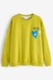 Never Fully Dressed Green Cotton Embroidered Sweatshirt - Image 1 of 1