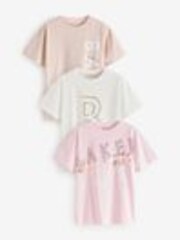 Baker By Ted Baker Oversized Graphic Print T-Shirts 3 Pack - Image 1 of 1