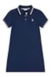 U.S. Polo Assn. Blue Girls Polo Dress - Image 1 of 1