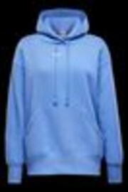Nike Mid Blue Oversized Sportswear Phoenix Fleece Mini Swoosh Pullover Hoodie - Image 1 of 1