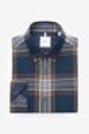 Navy Blue Madras Check Regular Fit Easy Iron Button Down Oxford Shirt - Image 1 of 1