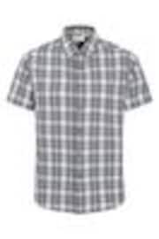 Mountain Warehouse Grey Weekender Mens 100% Cotton Short Sleeve Shirt - Image 1 of 1
