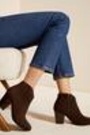 Friends Like These Chocolate Brown Regular Fit Faux Suede Mid Block Heel Cowboy Boot - Image 1 of 1