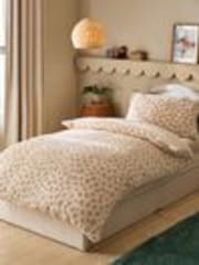 Fleece Natural Animal Print Duvet Cover and Pillowcase Set - Image 1 of 1