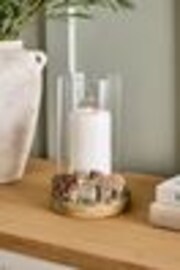 Natural Hamish The Highland Cow Floral Hurricane Candle Holder - Image 1 of 1