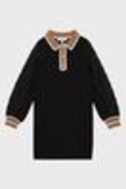 Reiss Black Emmie Senior Lace Detail Knitted Dress - Image 1 of 1