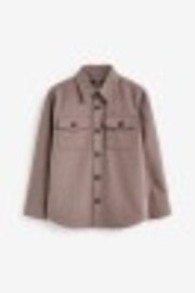Mink Brown Twill Overshirt (3-16yrs) - Image 1 of 1