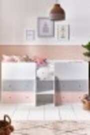 Pink Quinn Kids Wooden Storage Cabin Bed Frame - Image 1 of 1