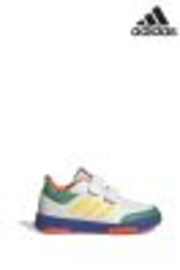 adidas White/Multi Tensaur Kids Sport Hook and Loop Trainers - Image 1 of 1