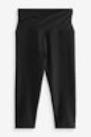 Black Next Active Sports Yoga Wrap Waist Capri Leggings - Image 1 of 1