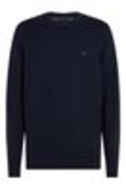 Tommy Hilfiger Dark Blue Cotton Blend Jumper With Cashmere - Image 1 of 1