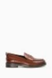 Dune London Brown Geeno Classic Penny Loafers - Image 1 of 1