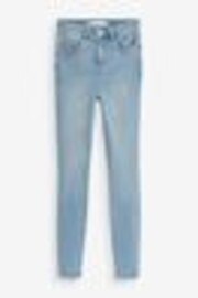 Mittelblau - Superweiche Skinny Jeans mit hohem Bund - Bild 1 von 1