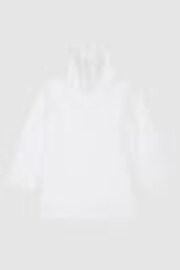 Reiss Ivory Carey 9-14 yrs Cotton Blend Roll Neck Top - Image 1 of 1