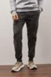 Gris de charbon de bois - Coupe fuselée régulière - Pantalon cargo style militaire en tissu stretch - Image 1 de 1