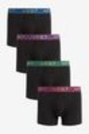 Black Metallic Geo Waistband 4 pack A-Front Boxers - Image 1 of 1