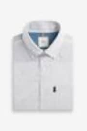 White Print Regular Fit Short Sleeve Easy Iron Button Down Oxford Shirt - Image 1 of 1