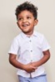 Белый - Оксфордская рубашка с отделкой (3mths-7yrs) - Изображение 1 из 1