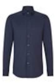 BOSS Dark Blue Slim Fit Dress Shirt - Image 1 of 1