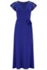 Pour Moi Blue Julie Slinky Jersey Lace Trim Midi Dress - Image 1 of 1
