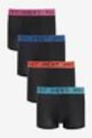 Schwarz melierter Taillenbund - 4er-Pack - Boxershorts - Bild 1 von 1