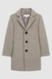 Reiss Oatmeal Gable Single Breasted Overcoat - Image 1 of 1