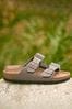 Camper brutus sandal womens green casual lifestyle summer footwear slides