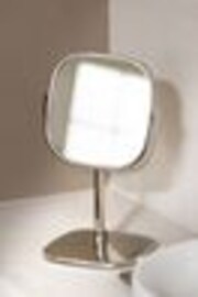Robert Welch Silver Burford Pedestal Mirror x5 Magnification - Image 1 of 1