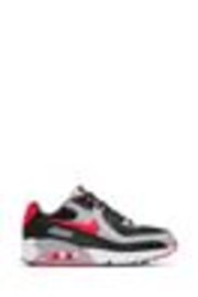 Nike Grey/Red Air Max 90 Youth Trainers - Image 1 of 1