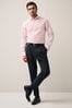 Men's Tartan Pique Polo Shirt Faded Pink
