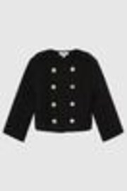 Reiss Black Esmie Tweed Jacket - Image 1 of 1
