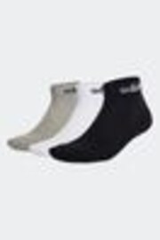 adidas Multi Linear Ankle Cushioned Socks 3 Pack - Image 1 of 1