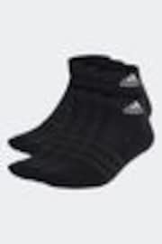 adidas Black Cushioned Sportswear Ankle Socks 6 Pairs - Image 1 of 1