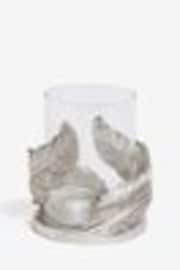 Silver Feather Resin And Glass Hurricane - Image 1 of 1