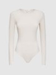 Reiss Ivory Ester Long Sleeve Bodysuit - Image 1 of 1