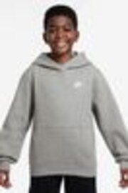Nike Dark Grey Heather Club Fleece Pullover Hoodie - Image 1 of 1