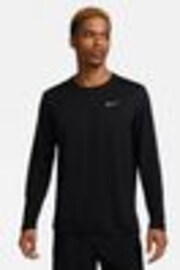 Nike Black Dri-FIT Miler Long Sleeve Running Top - Image 1 of 1