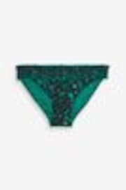 Green Leopard Shirred High Leg Bikini Bottoms - Image 1 of 1