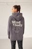 Jil Sander embroidered-logo pullover Junior hoodie Blau
