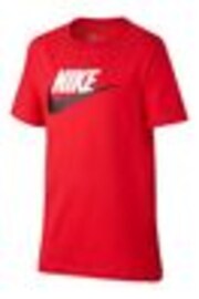 Nike Red/White 100% Cotton Futura Icon T-Shirt - Image 1 of 1