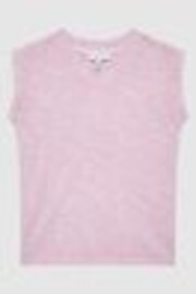 Reiss Lilac Freddie Junior Jersey V Neck T-Shirt - Image 1 of 1