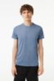 Синий меланж - Футболка из 100% хлопка пима Lacoste Luxury - Image 1 of 1