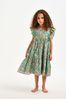 tulle-sleeves cotton dress