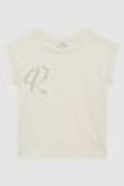 Reiss Off White Tabby 9-12 yrs Embellished T-Shirt - Image 1 of 1